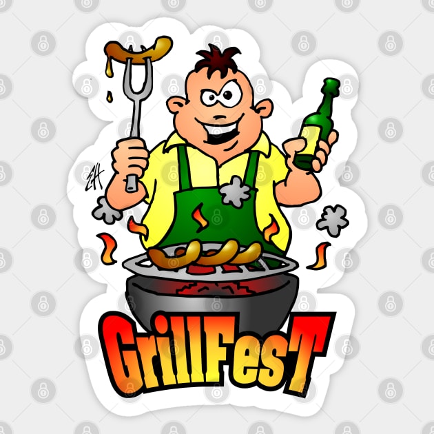 Grillfest Sticker by Cardvibes